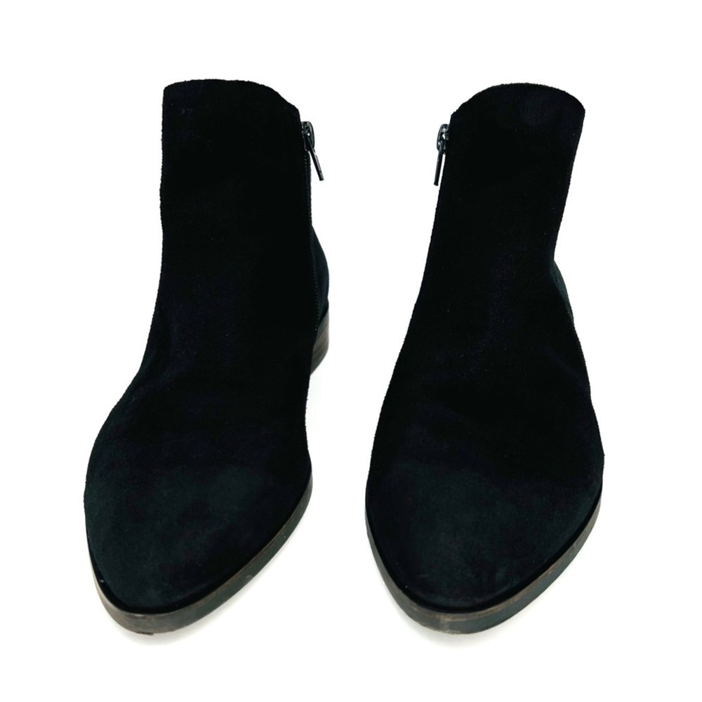Lucky Brand Jakeela Ankle Booties Black Suede Leather Size 8.5 - Picture 2 of 13